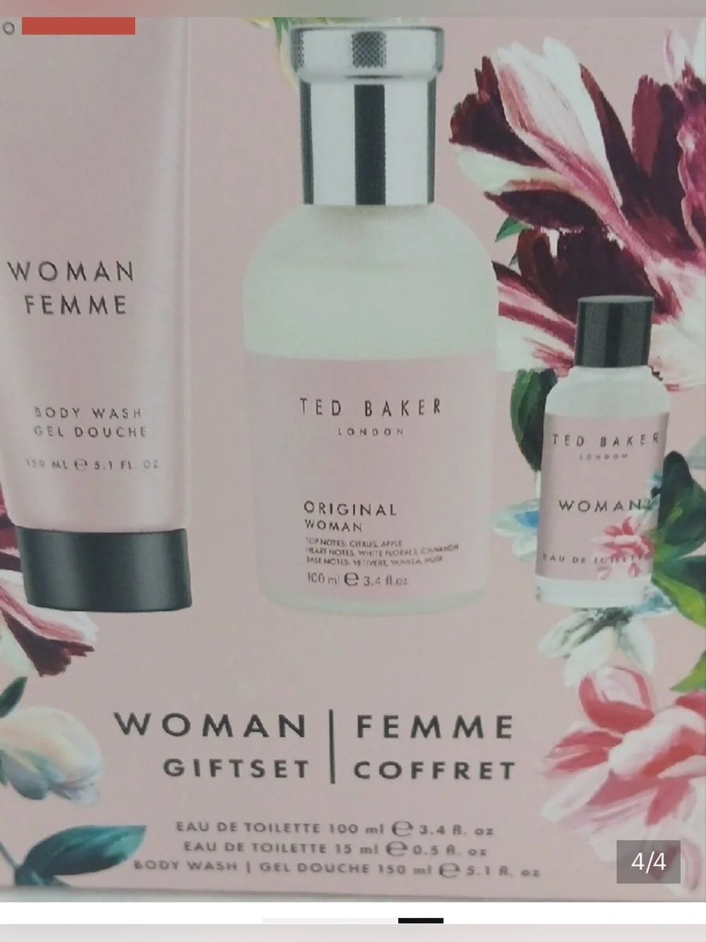 Ted Baker Woman Femme Pink Body Wash & Fragrance Gift Set